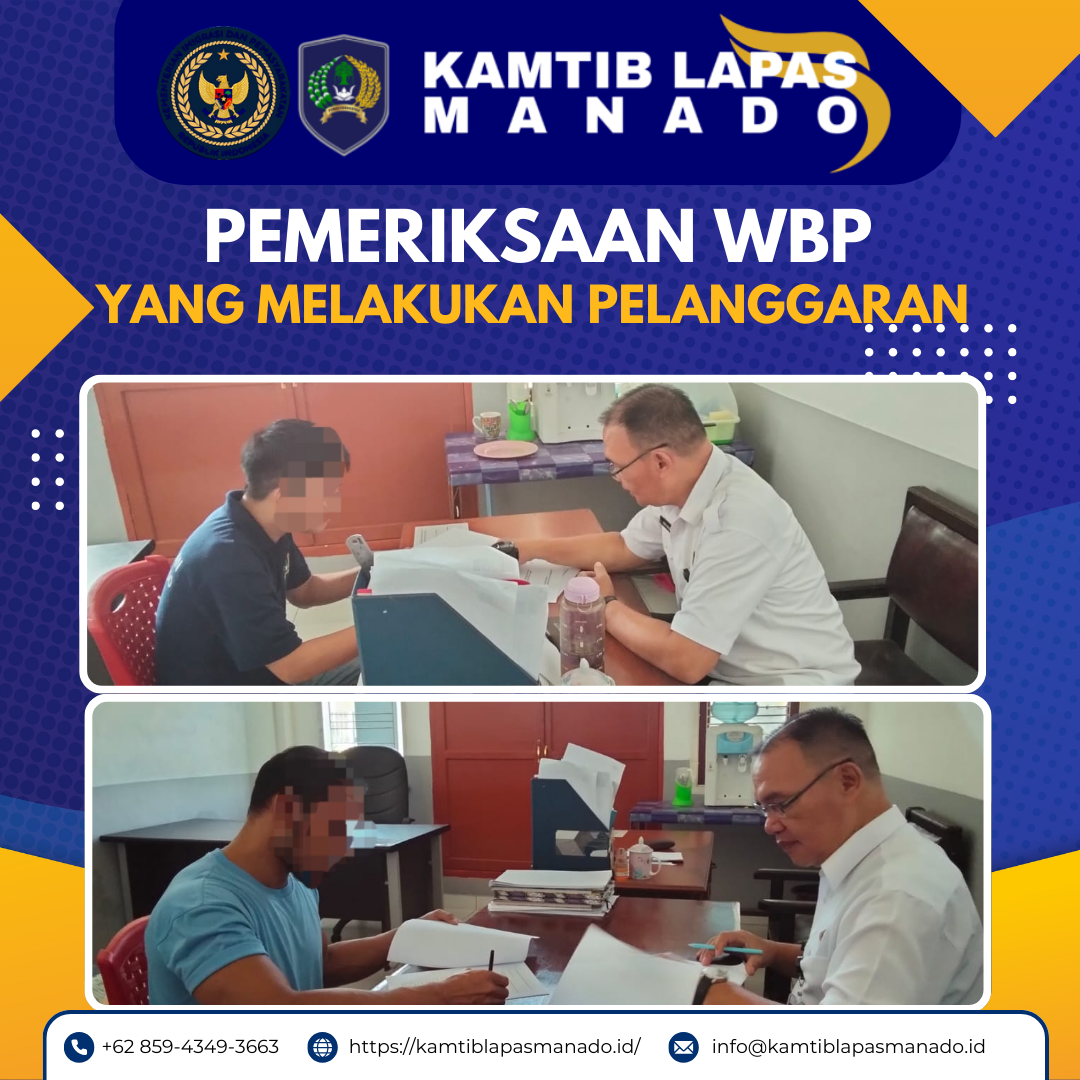 Pemeriksaan WBP yang melakukan Pelanggaran